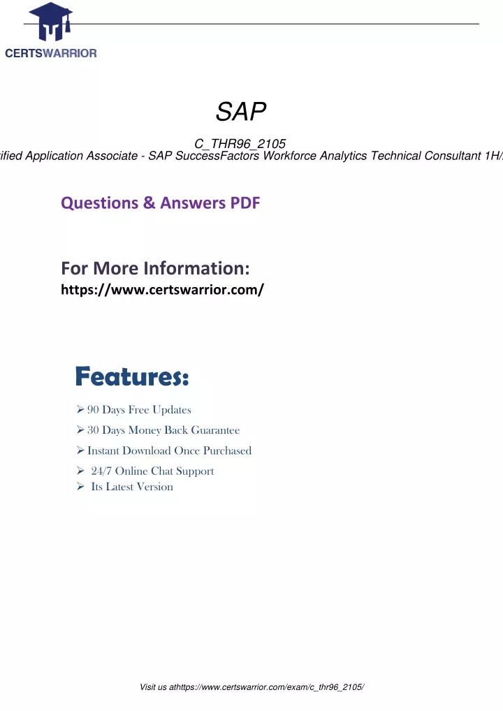 Exam C-THR96-2205 Questions