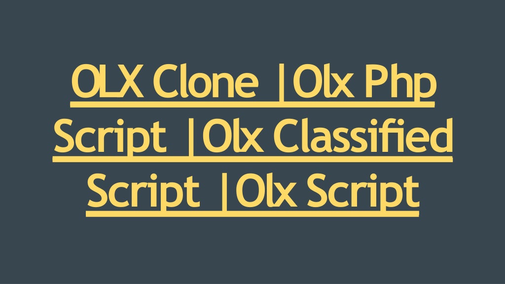 OLX Clone,Quikr Clone Script