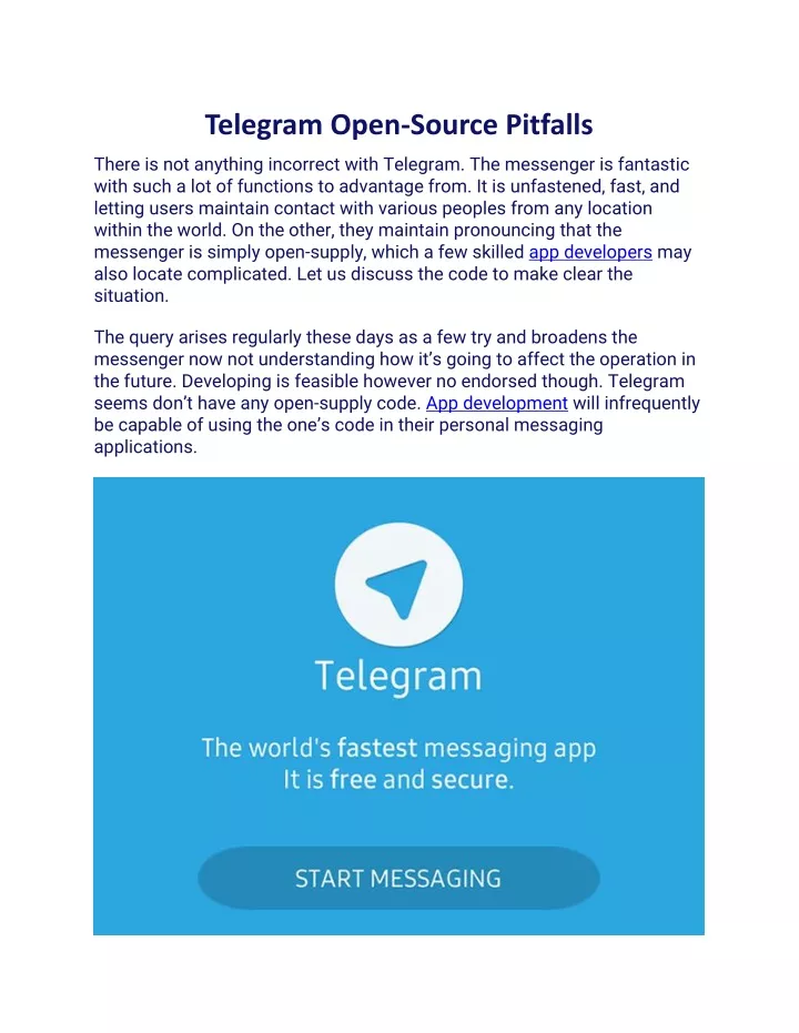 telegram is open source
