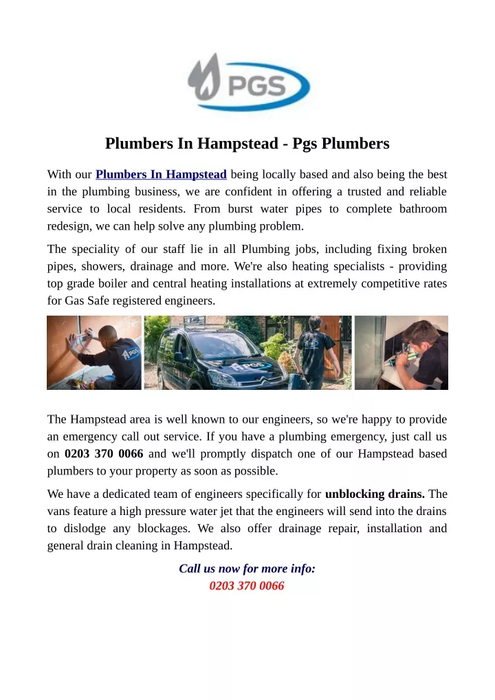 PPT - Plumbers In Hampstead - Pgs Plumbers PowerPoint Presentation