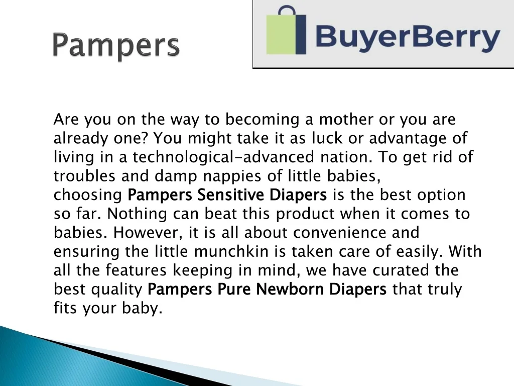 PPT - Pampers Pure Newborn Diapers PowerPoint Presentation, free