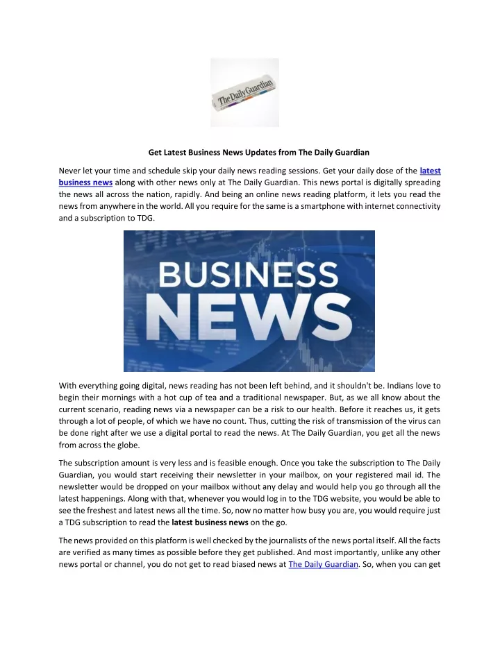 daily business news updates