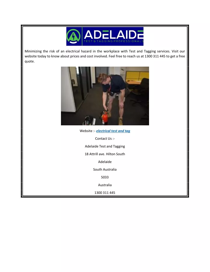 ppt-electrical-test-and-tag-cost-adelaide-test-and-tagging-powerpoint