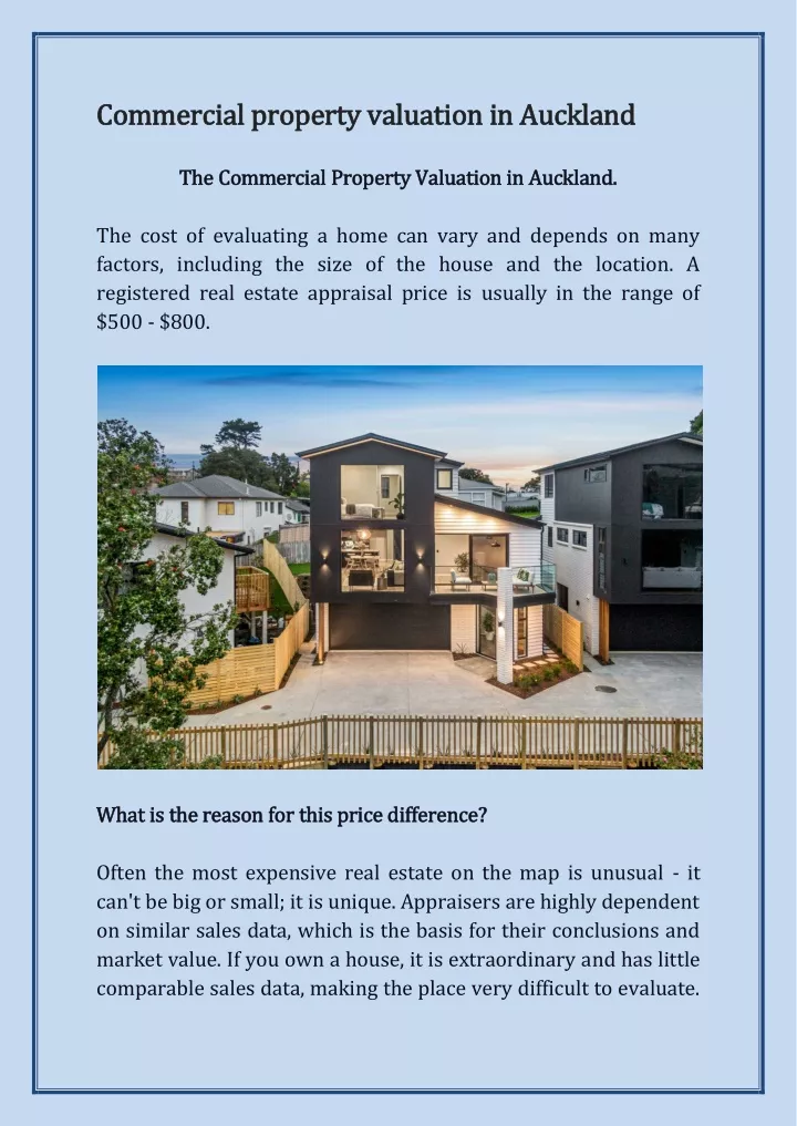 PPT Commercial property valuation services Auckland PowerPoint