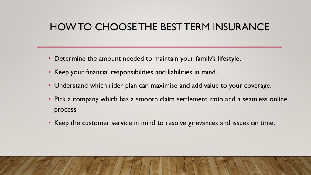 PPT Term Insurance PowerPoint Presentation, free