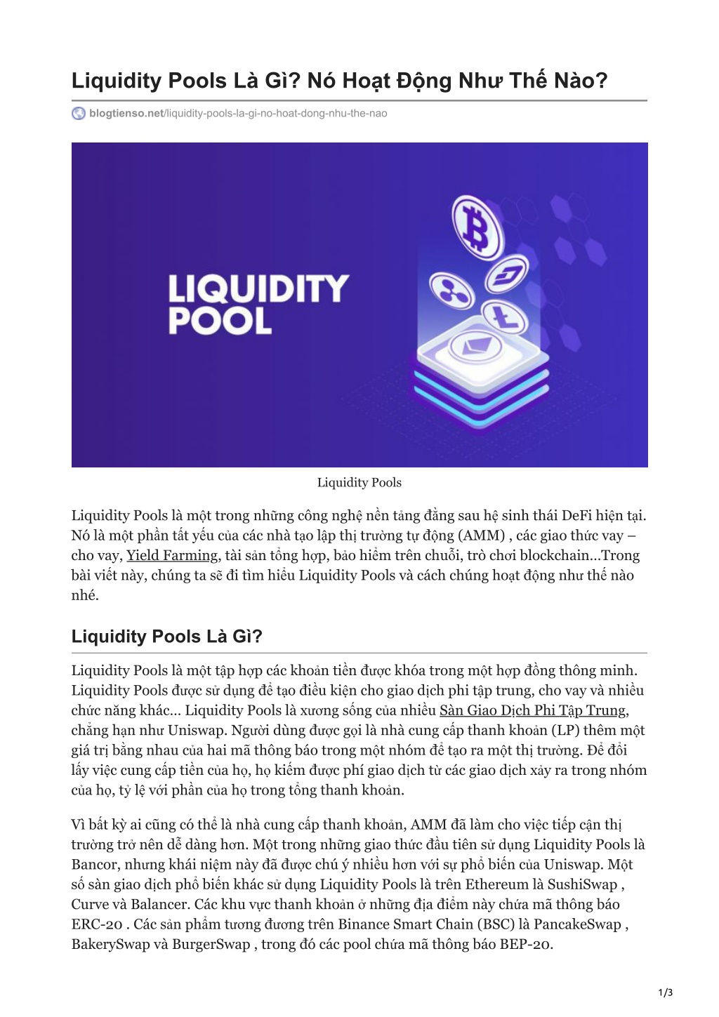 PPT - Liquidity Pools Là Gì? Nó Hot Động Như Thế Nào ...