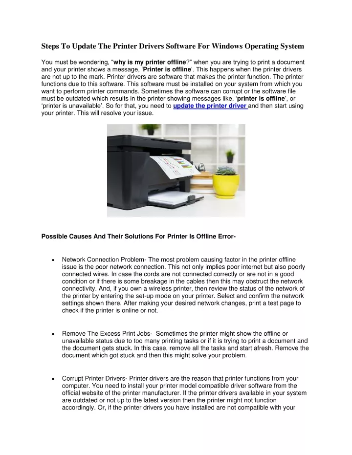 updating printer drivers updating printer drivers