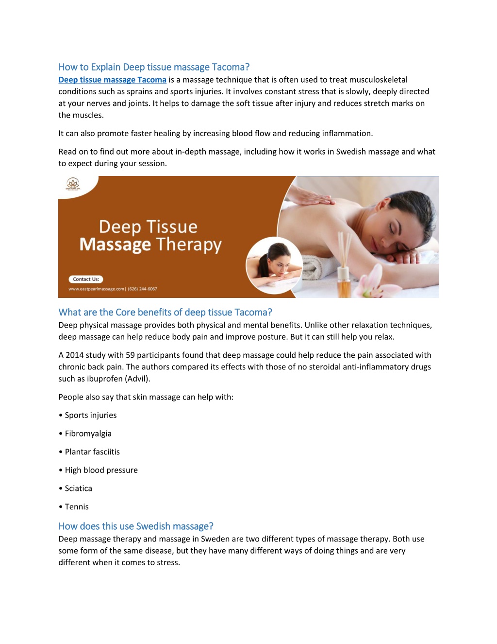 PPT - How to Explain Deep tissue massage Tacoma PowerPoint Presentation ...