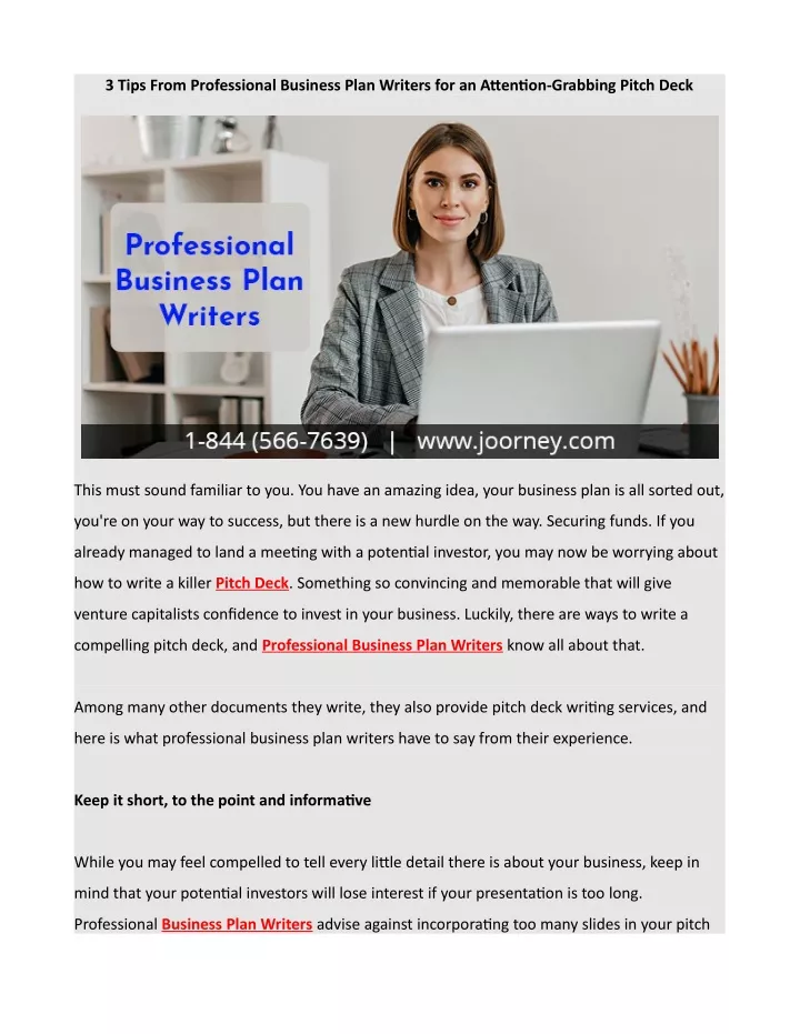 professional business plan writers