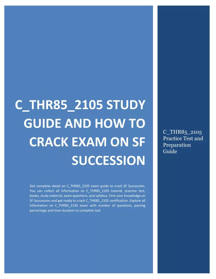 Reliable C-THR85-2211 Study Plan