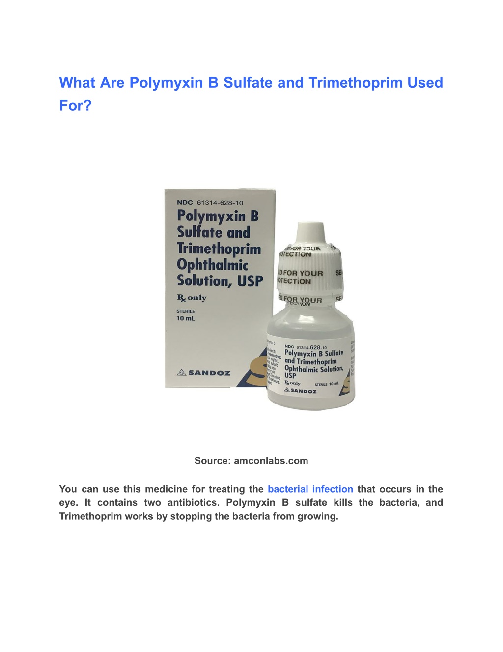 PPT - Polymyxin B Sulfate And Trimethoprim Ophthalmic Solutions_ Uses ...