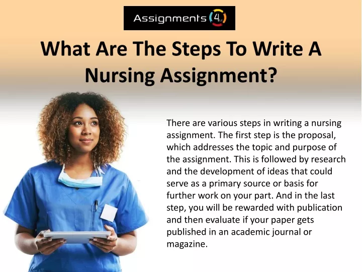 how to write an assignment in nursing