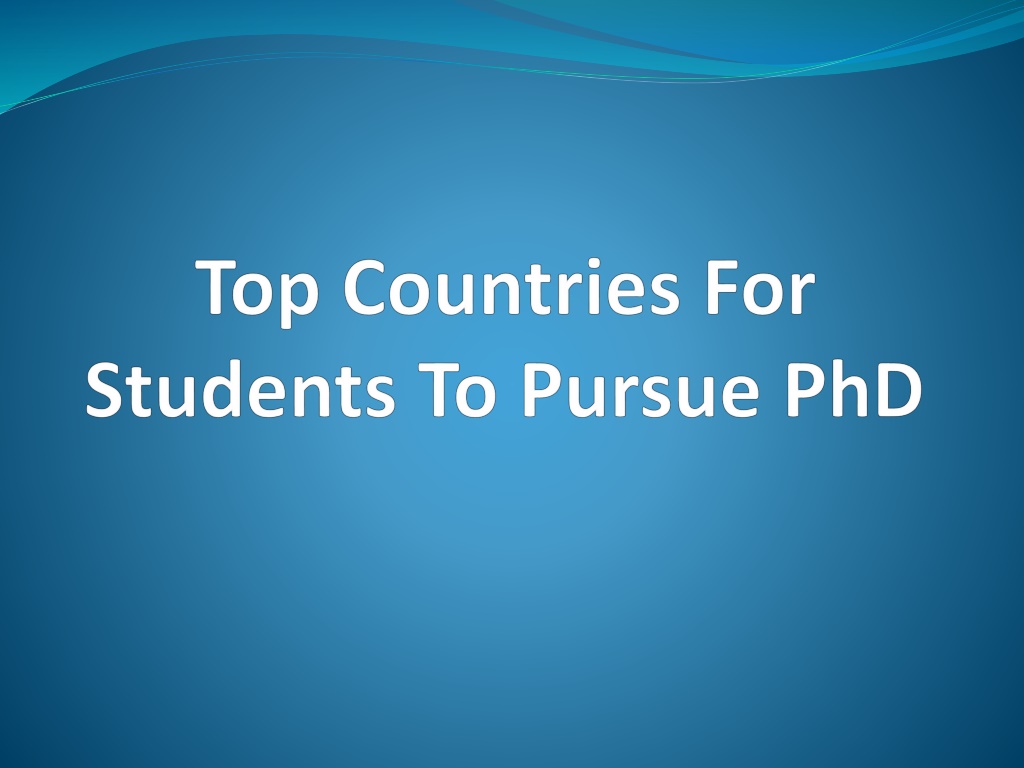 free phd countries