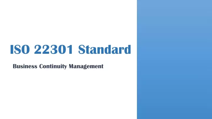 PPT - ISO 22301 Standard PowerPoint Presentation, Free Download - ID ...