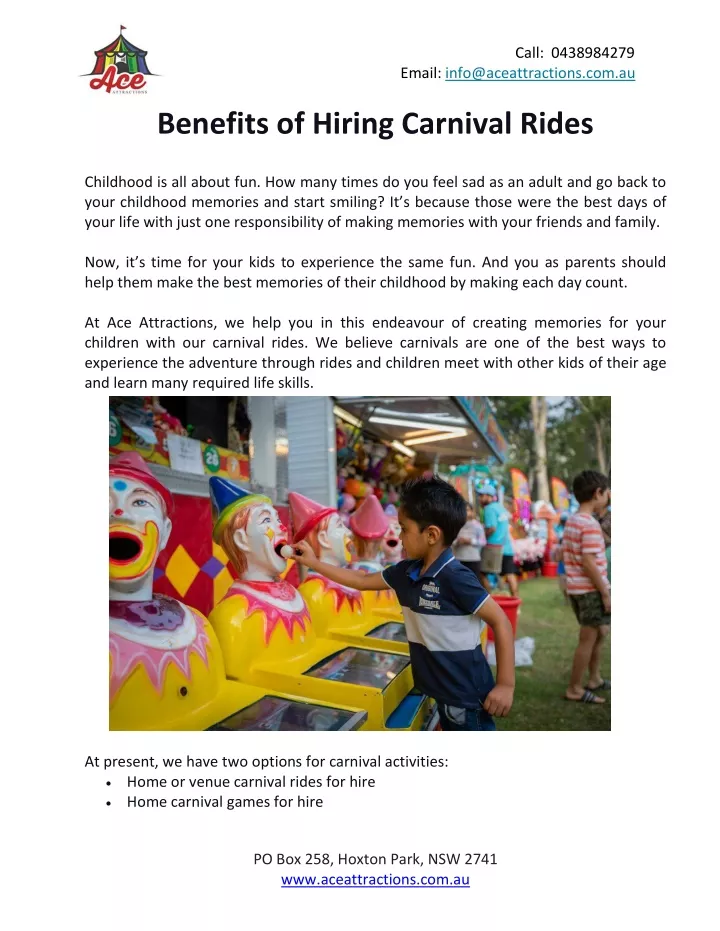 PPT - Benefits of Hiring Carnival Rides PowerPoint Presentation, free ...