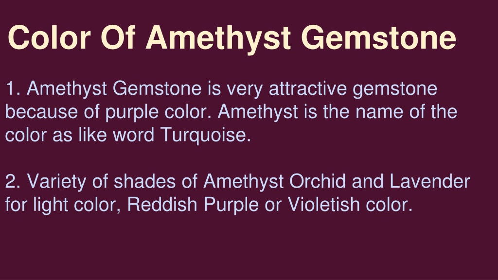 price amethyst color chart
