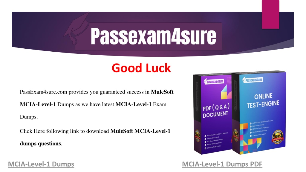 PPT - Easy And Guaranteed MCIA-Level-1 Exam Success - Passexam4sure Sns-Brigh10