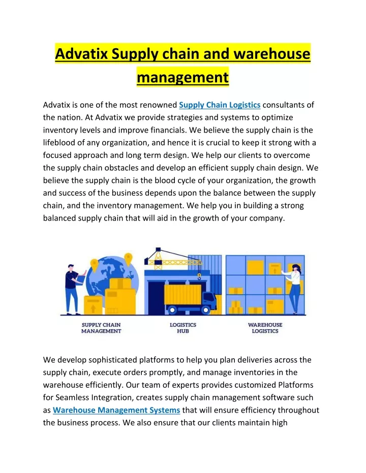 PPT - Advatix Supply chain and warehouse management PowerPoint ...