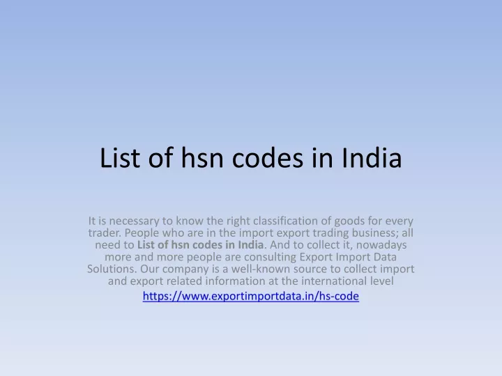 PPT Free Search India hsn code online PowerPoint Presentation, free