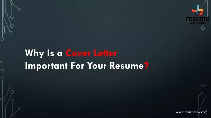 how important is a cover letter with a resume