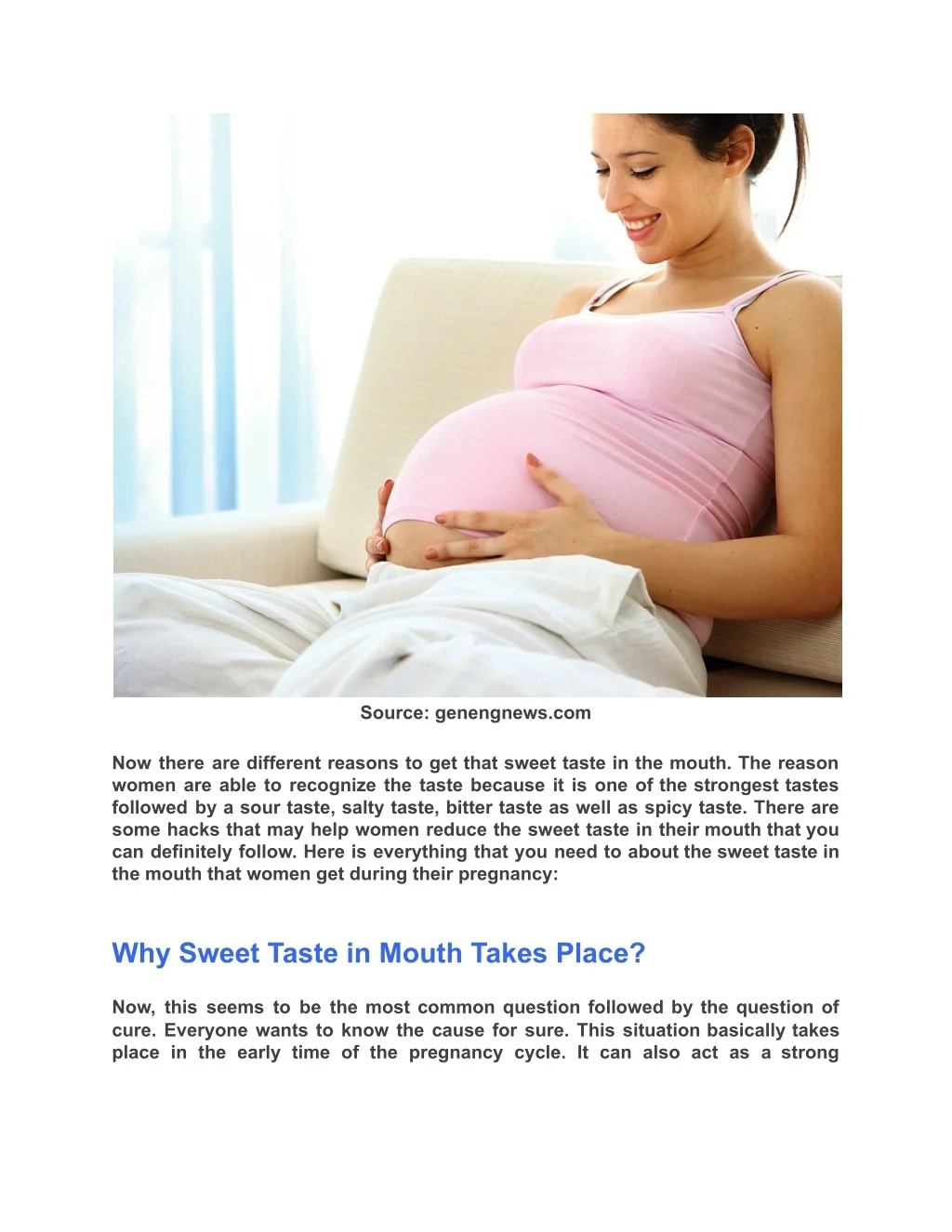PPT Is A Sweet Taste In Mouth A Sign Of Pregnancy_ PowerPoint