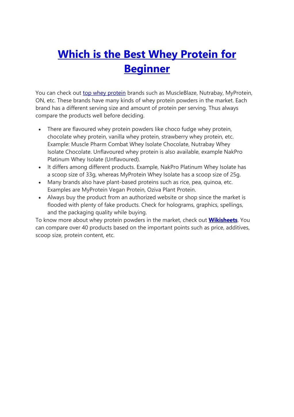 PPT - Which is the Best Whey Protein for Beginner PowerPoint ...
