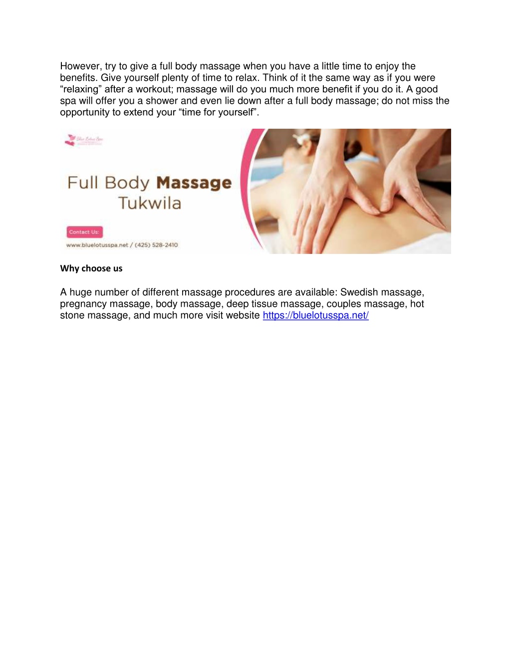 Ppt Everything Should You Know About Full Body Massage Tukwila Powerpoint Presentation Id 3803