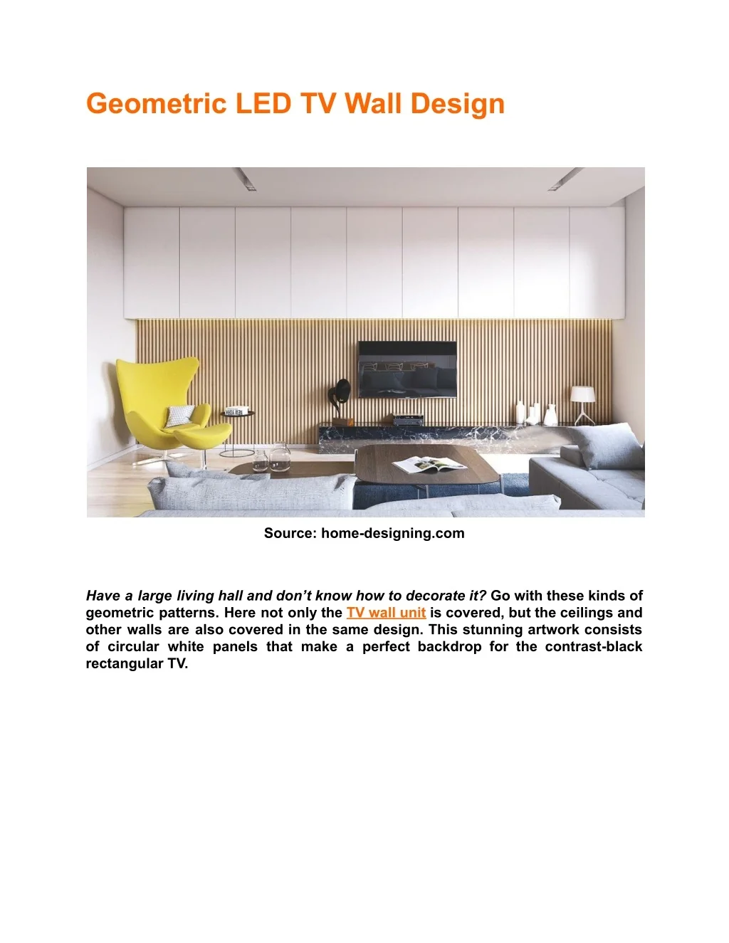 PPT - 40 Stylish and Trendy LED TV Wall Panel Designs For Your Living ...