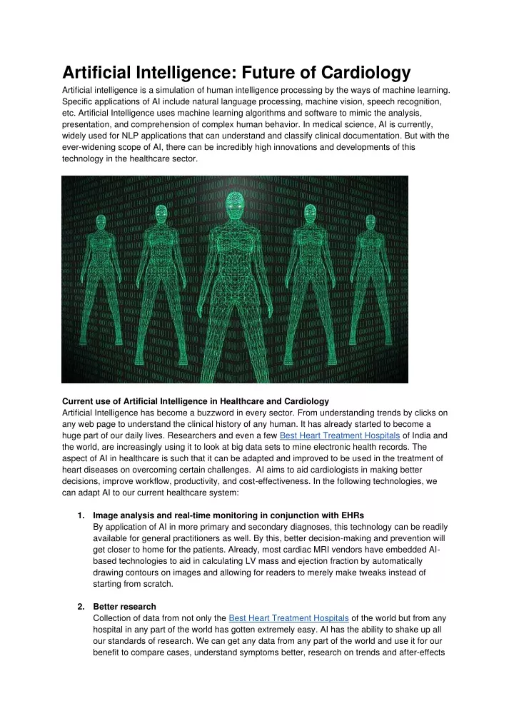 PPT - Artificial Intelligence_ Future Of Cardiology PowerPoint ...