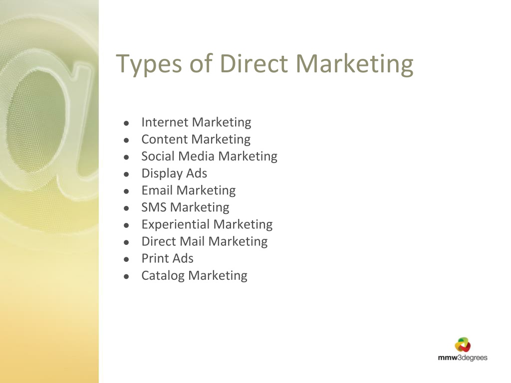 different types of direct marketing essay