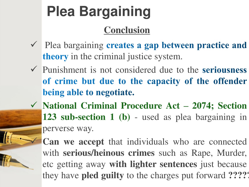 PPT - Plea Bargaining and Selection of Jurors - Presentation by Prajwal ...