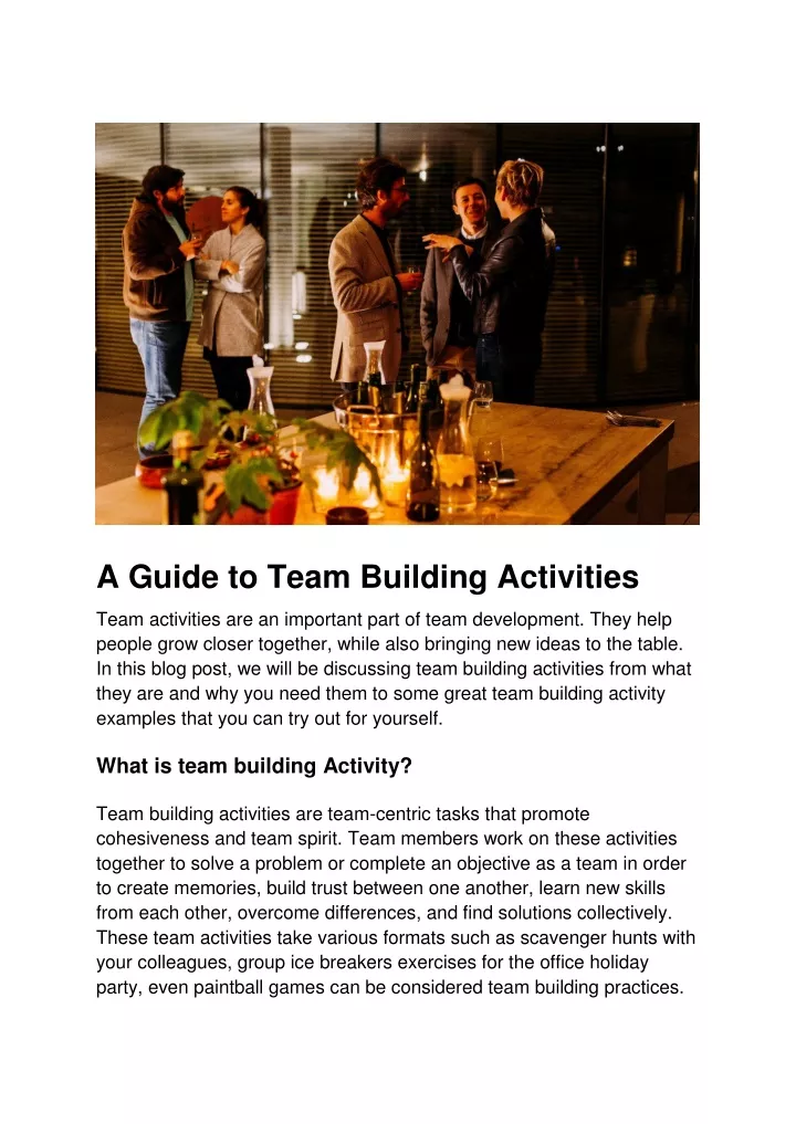 PPT - A Guide to Team Building Activities PowerPoint Presentation, free ...