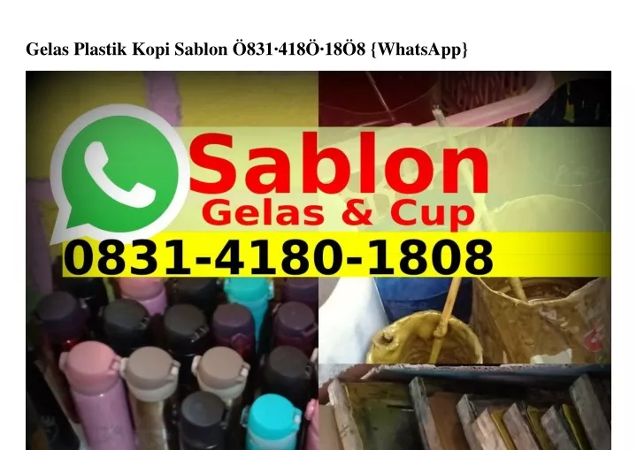 PPT Gelas Plastik  Kopi Sablon  8l l8 l88 WA 