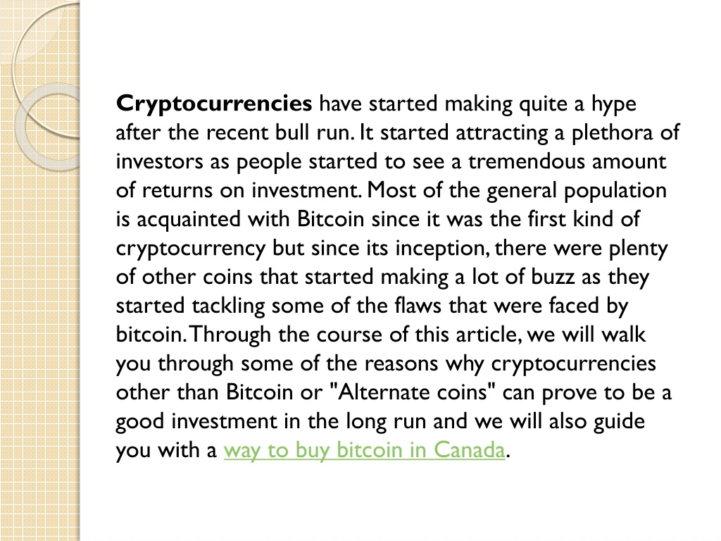 cryptocurrencies apart from bitcoin