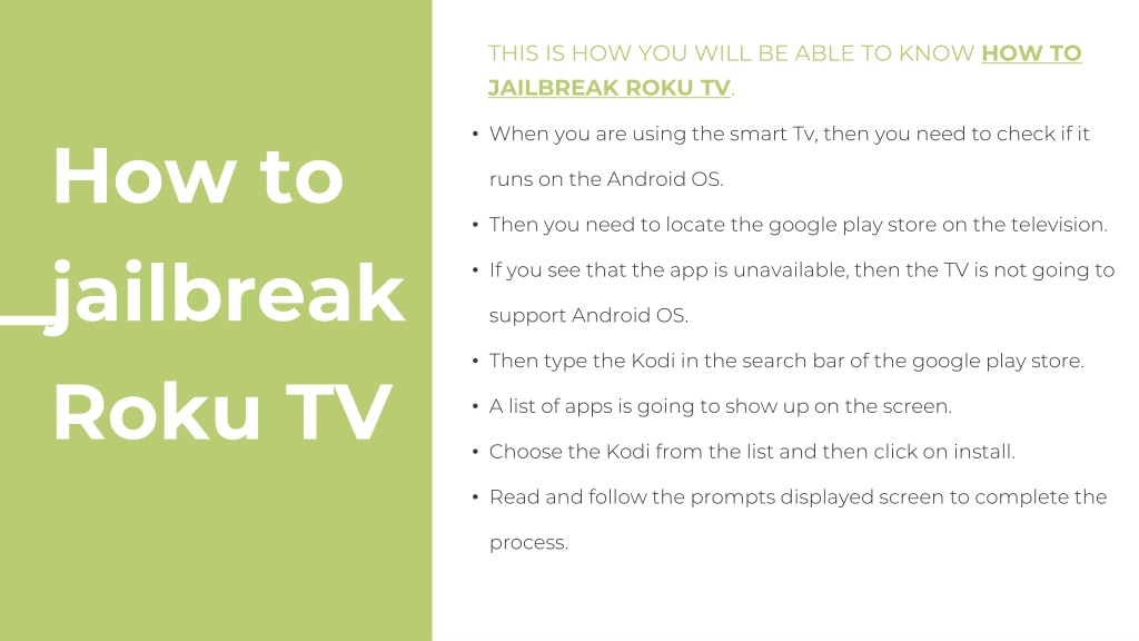 PPT - Complete Guide to Jailbreak Roku Tv In few Steps ...