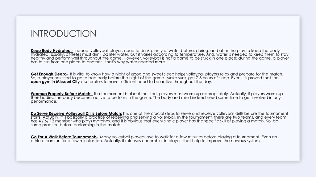 PPT How To Prepare For A Volleyball Tournament in Missouri City? PowerPoint Presentation ID