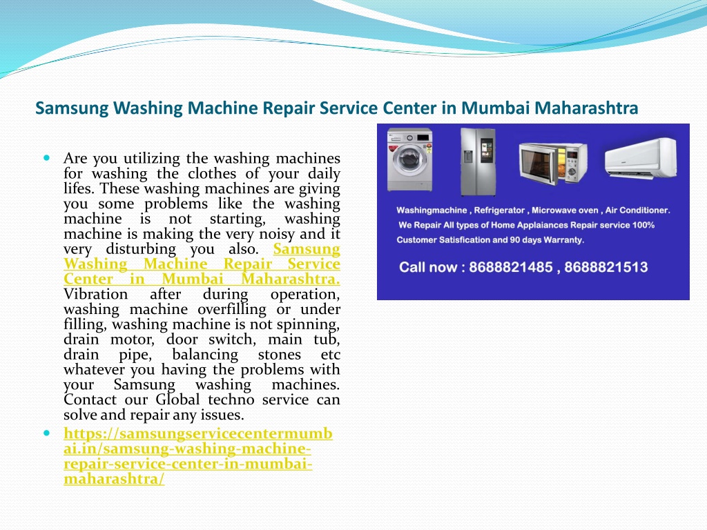 Samsung Washing Machine Repair In Mumbai PPT - Samsung Air Conditioner Service Center in Mumbai PowerPoint