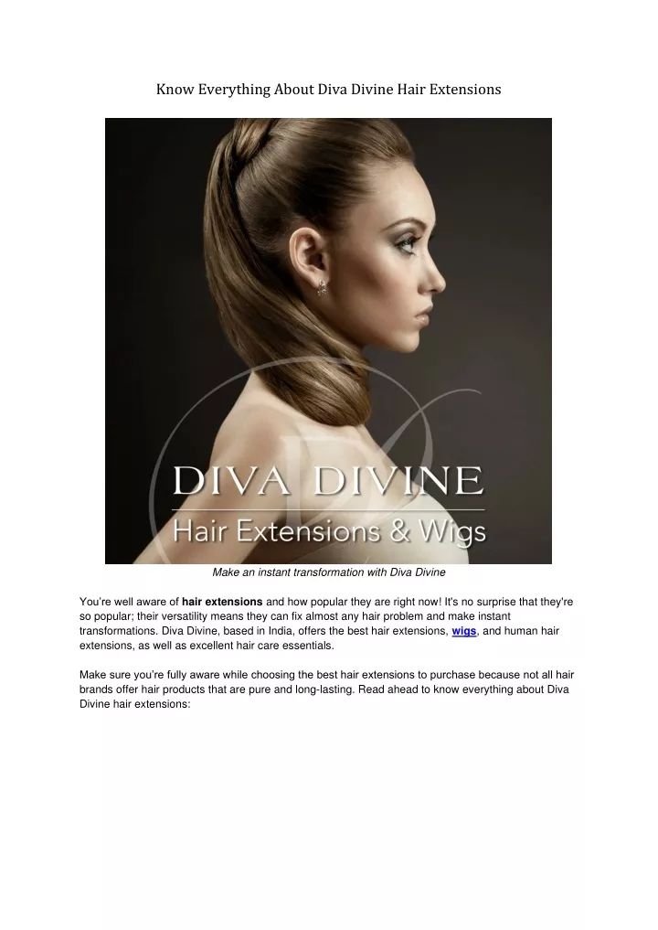 PPT Know Everything About Diva Divine Hair Extensionsconverted