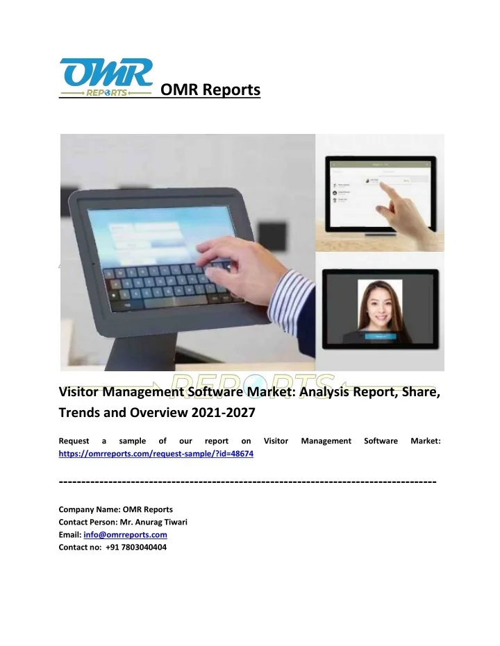 PPT Visitor Management Software Market Trends and Overview 20212027