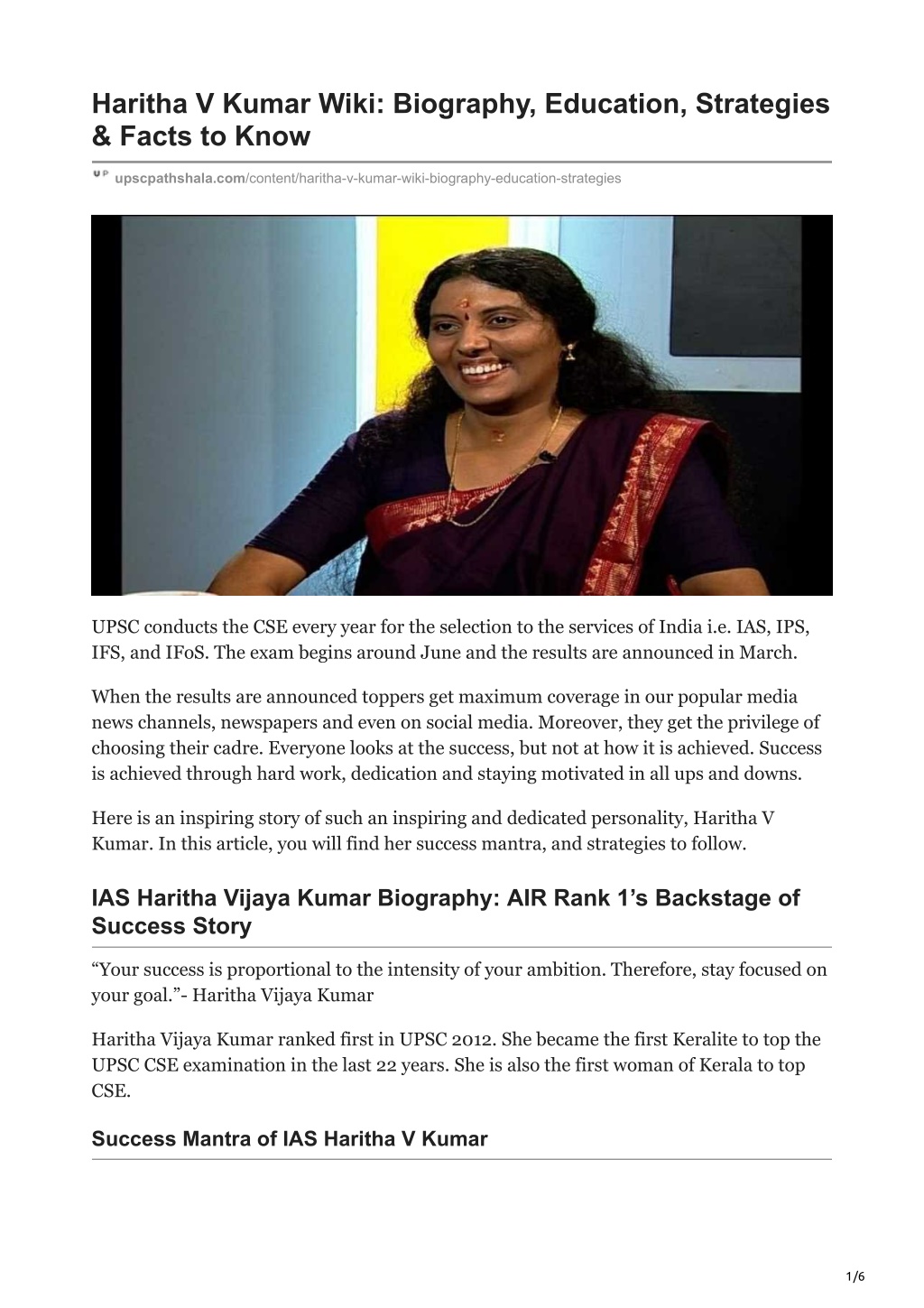 Ppt - Haritha V Kumar Wiki: Biography, Education, Strategies & Facts To 