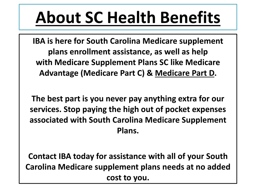 PPT Medicare Part D South Carolina PowerPoint Presentation, free