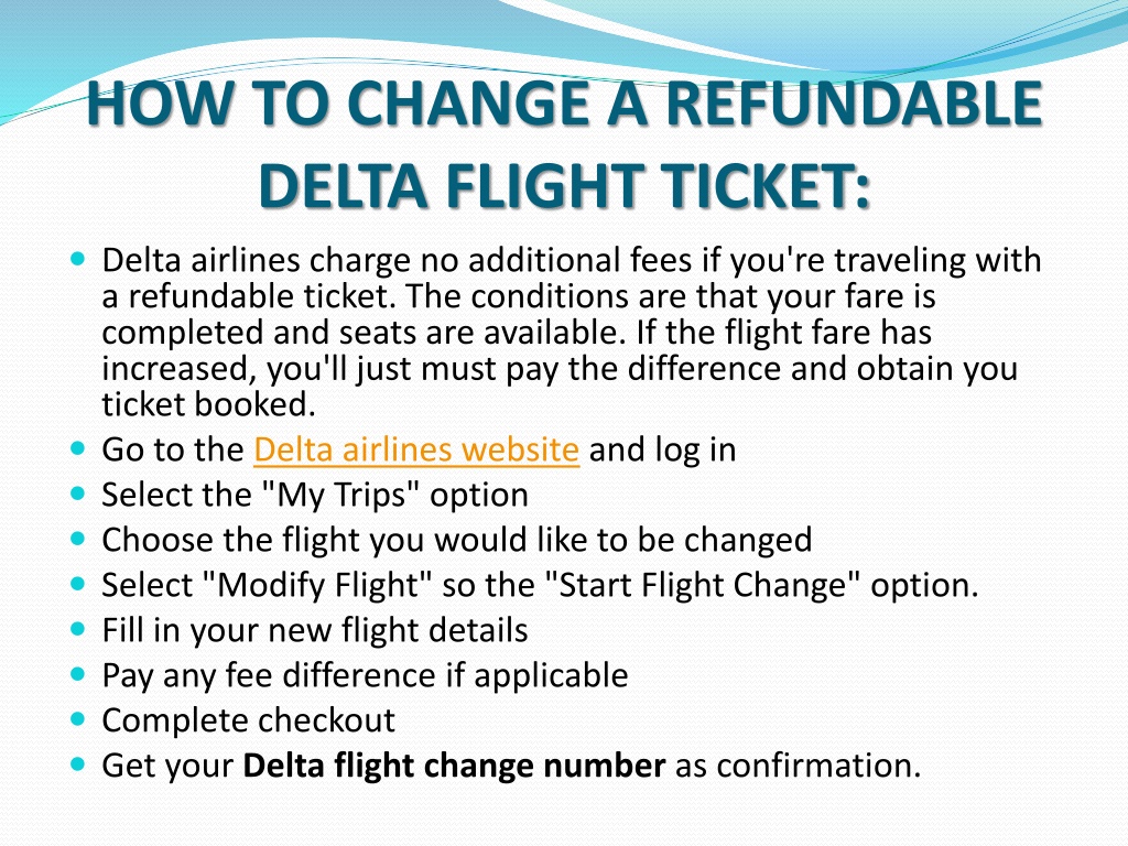 delta trip change