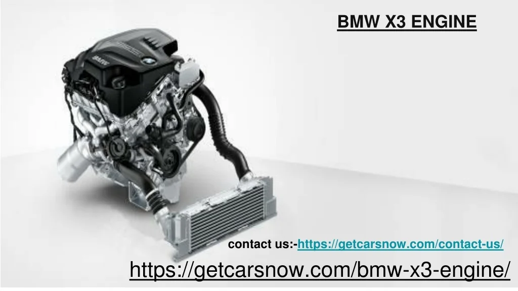 PPT BMW X3 Engine PowerPoint Presentation, free download ID10675153