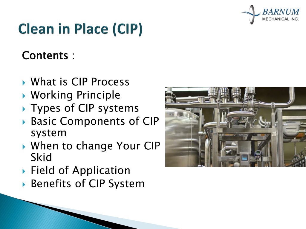 Ppt Clean In Place Systems For Food Processing Industries Powerpoint