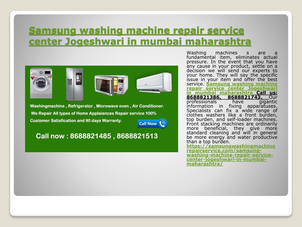Samsung Washing Machine Repair In Mumbai PPT - Samsung Microwave Oven Service Center in Mumbai PowerPoint