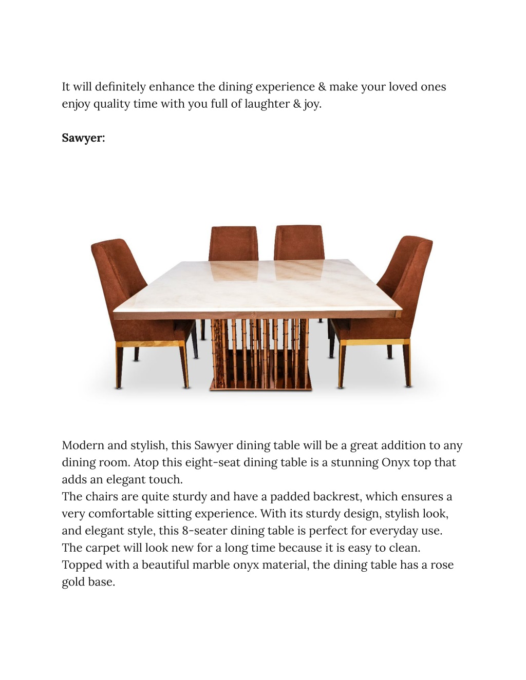 dining table design presentation