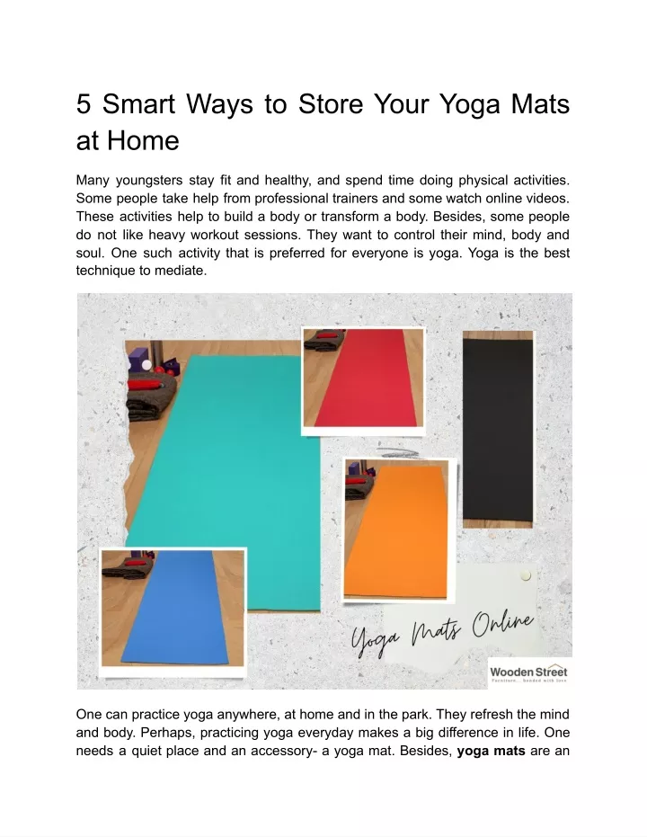 5 smart ways to store your yoga mats at home n.