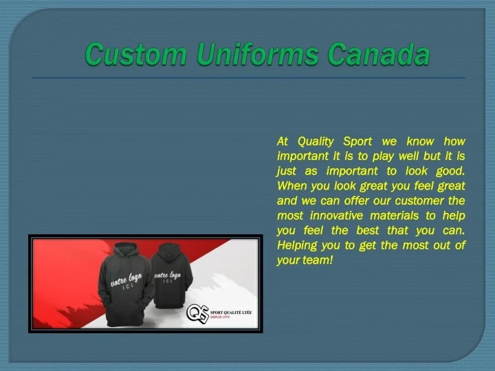 PPT Custom Uniforms Canada PowerPoint Presentation, free download