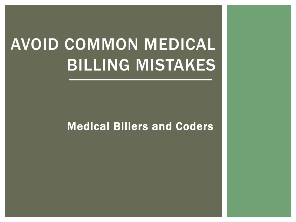 PPT - Avoid Common Medical Billing Mistakes PowerPoint Presentation ...