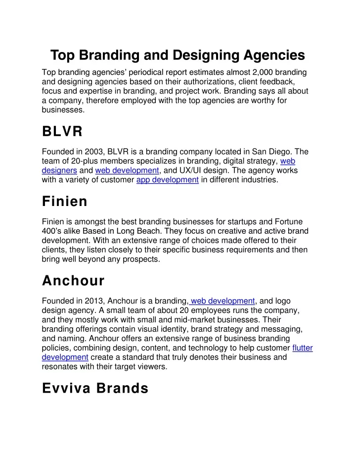 PPT - Top Branding and Designing Agencies PowerPoint ...